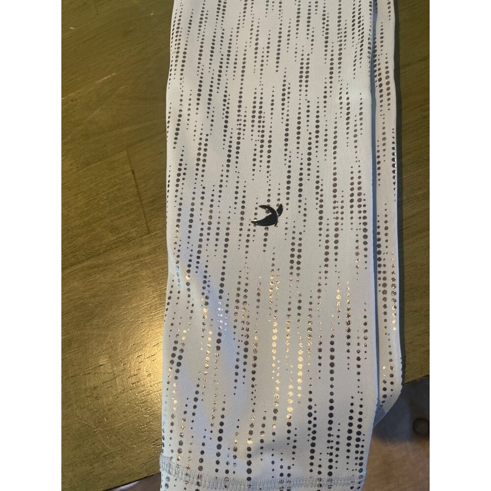 Glyder Limitless Movement High-Waist Silver Foil Leggings Light Blue Polyester/S - Picture 8 of 9